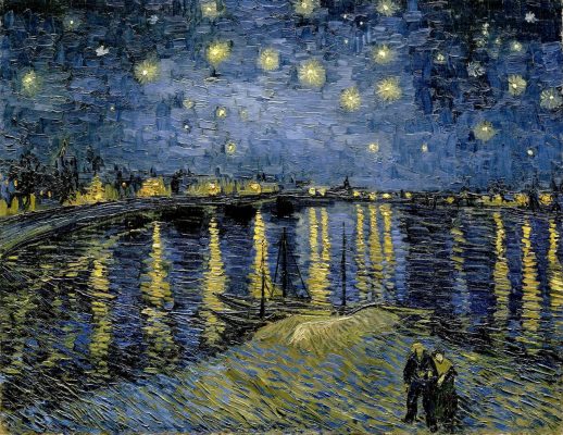 フィンセント・ファン・ゴッホ「ローヌ川の星月夜」